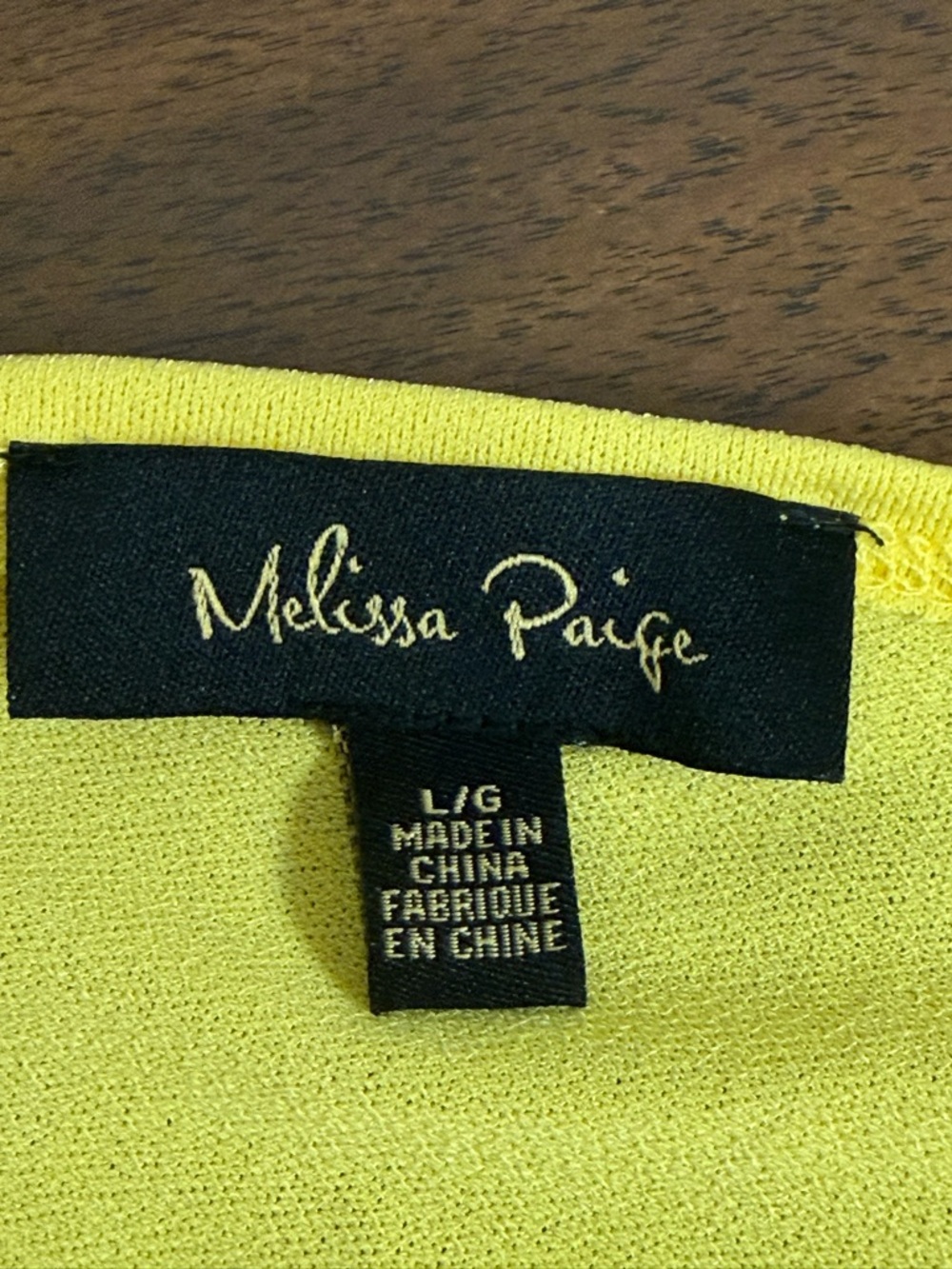 Melissa Paige Yellow Keyhole Blouse Ruffle Sleeve Stretch Top Large Size - Picture 8 of 11